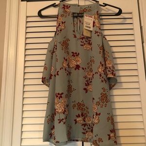 Cold Shoulder Floral Top